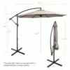 Costway 10 FT Patio Offset Umbrella w/8 Ribs Cross Base Tilt -Deals Patio Umbrellas Store unnamed file 337