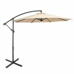Costway 10 FT Patio Offset Umbrella w/8 Ribs Cross Base Tilt -Deals Patio Umbrellas Store unnamed file 347