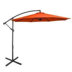 Costway 10 FT Patio Offset Umbrella w/8 Ribs Cross Base Tilt -Deals Patio Umbrellas Store unnamed file 349