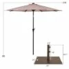 Costway 10ft Solar Lights Patio Umbrella Outdoor W/ 50 LBS Movable Umbrella Stand -Deals Patio Umbrellas Store unnamed file 388