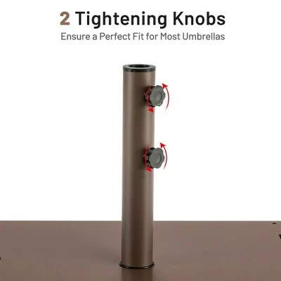 Costway 10ft Solar Lights Patio Umbrella Outdoor W/ 50 LBS Movable Umbrella Stand 8 Costway 10ft Solar Lights Patio Umbrella Outdoor W/ 50 LBS Movable Umbrella Stand - Image 6