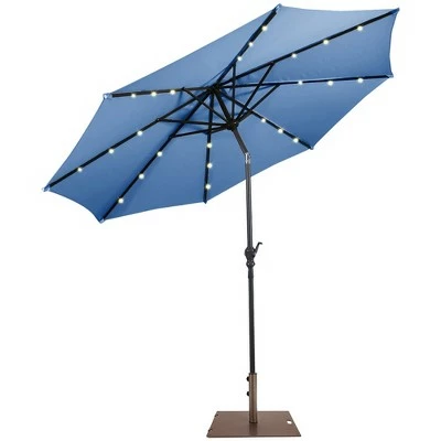 Costway 10ft Solar Lights Patio Umbrella Outdoor W/ 50 LBS Movable Umbrella Stand 13 Costway 10ft Solar Lights Patio Umbrella Outdoor W/ 50 LBS Movable Umbrella Stand - Image 11