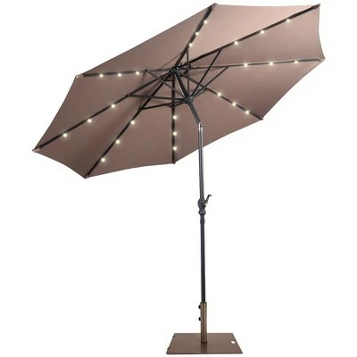 Costway 10ft Solar Lights Patio Umbrella Outdoor W/ 50 LBS Movable Umbrella Stand 16 Costway 10ft Solar Lights Patio Umbrella Outdoor W/ 50 LBS Movable Umbrella Stand - Image 14