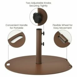 Costway 9ft Patio Umbrella Outdoor W/ 50 LBS Round Umbrella Stand W/ Wheels -Deals Patio Umbrellas Store unnamed file 407