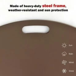 Costway 9ft Patio Umbrella Outdoor W/ 50 LBS Round Umbrella Stand W/ Wheels -Deals Patio Umbrellas Store unnamed file 408