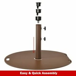 Costway 9ft Patio Umbrella Outdoor W/ 50 LBS Round Umbrella Stand W/ Wheels -Deals Patio Umbrellas Store unnamed file 409