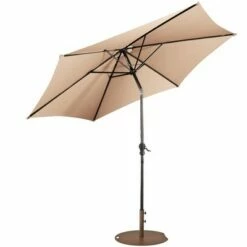 Costway 9ft Patio Umbrella Outdoor W/ 50 LBS Round Umbrella Stand W/ Wheels -Deals Patio Umbrellas Store unnamed file 411