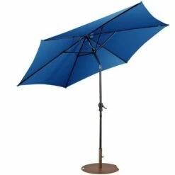 Costway 9ft Patio Umbrella Outdoor W/ 50 LBS Round Umbrella Stand W/ Wheels -Deals Patio Umbrellas Store unnamed file 412