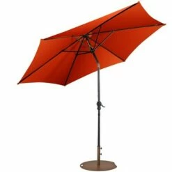 Costway 9ft Patio Umbrella Outdoor W/ 50 LBS Round Umbrella Stand W/ Wheels -Deals Patio Umbrellas Store unnamed file 414