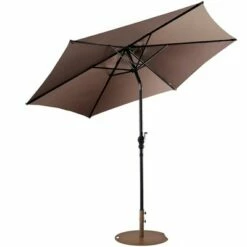 Costway 9ft Patio Umbrella Outdoor W/ 50 LBS Round Umbrella Stand W/ Wheels -Deals Patio Umbrellas Store unnamed file 415