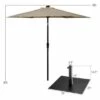 Costway 9ft Market Patio Umbrella w/Solar Lights & 40 LBS Steel Umbrella Stand -Deals Patio Umbrellas Store unnamed file 445