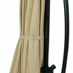 Sunnydaze Decor Sunnydaze Outdoor Steel Solar Light Offset Cantilever Patio Umbrella with Crank and Base - 10' - Beige -Deals Patio Umbrellas Store unnamed file 464