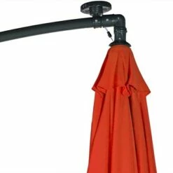 Sunnydaze Decor Sunnydaze Outdoor Steel Solar Offset Cantilever Patio Umbrella with Crank and Base - 10' - Burnt Orange -Deals Patio Umbrellas Store unnamed file 476