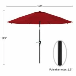 Nature Spring 10' Patio Umbrella - Red -Deals Patio Umbrellas Store unnamed file 507