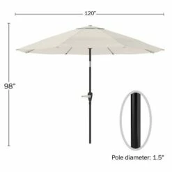 Nature Spring Auto-Tilt Patio Umbrella - 10-Foot, Tan -Deals Patio Umbrellas Store unnamed file 518