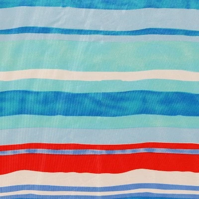 Sunnydaze Decor Sunnydaze Outdoor Vented Beach Umbrella with Tilt Function and UV Protection - 6' - Blue and Red Pacific Stripe 4 Sunnydaze Decor Sunnydaze Outdoor Vented Beach Umbrella with Tilt Function and UV Protection - 6' - Blue and Red Pacific Stripe - Image 2