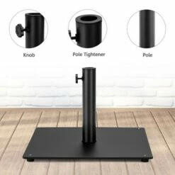 Costway 10ft Solar Lights Patio Umbrella Outdoor W/ 36 LBS Steel Umbrella Stand -Deals Patio Umbrellas Store unnamed file 666