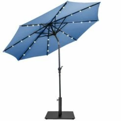 Costway 10ft Solar Lights Patio Umbrella Outdoor W/ 36 LBS Steel Umbrella Stand -Deals Patio Umbrellas Store unnamed file 673