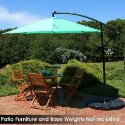 Sunnydaze Decor Sunnydaze Outdoor Steel Cantilever Offset Patio Umbrella with Solar LED Lights, Air Vent, Crank, and Base - 9' - Seafoam 19 Sunnydaze Decor Sunnydaze Outdoor Steel Cantilever Offset Patio Umbrella with Solar LED Lights, Air Vent, Crank, and Base - 9' - Seafoam -Deals Patio Umbrellas Store unnamed file 685