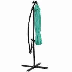 Sunnydaze Decor Sunnydaze Outdoor Steel Cantilever Offset Patio Umbrella with Solar LED Lights, Air Vent, Crank, and Base - 9' - Seafoam 21 Sunnydaze Decor Sunnydaze Outdoor Steel Cantilever Offset Patio Umbrella with Solar LED Lights, Air Vent, Crank, and Base - 9' - Seafoam -Deals Patio Umbrellas Store unnamed file 687