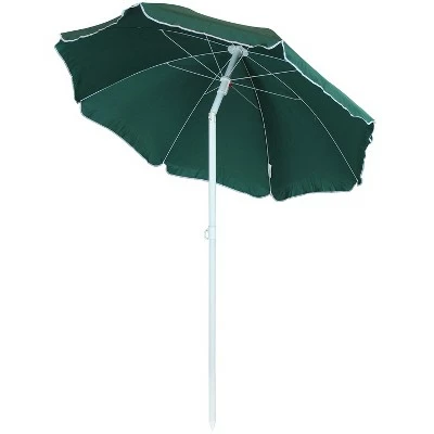 Sunnydaze Decor Sunnydaze Outdoor Travel Portable Beach Umbrella with Tilt Function and Push Open/Close Button - 5' - Green 12 Sunnydaze Decor Sunnydaze Outdoor Travel Portable Beach Umbrella with Tilt Function and Push Open/Close Button - 5' - Green - Image 10