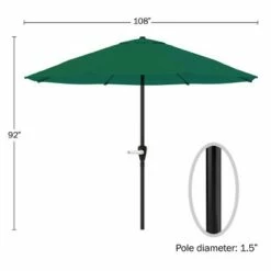 Nature Spring 9 Foot Patio Umbrella - Forest Green -Deals Patio Umbrellas Store unnamed file 724
