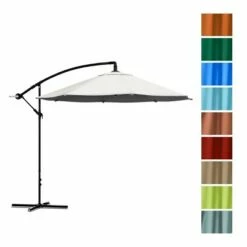 Nature Spring 10' Offset Patio Umbrella - Tan