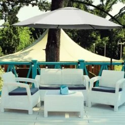 Nature Spring 10' Offset Patio Umbrella - Tan -Deals Patio Umbrellas Store unnamed file 730
