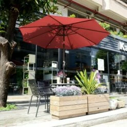 Nature Spring 9' Auto-Tilt Patio Umbrella - Red -Deals Patio Umbrellas Store unnamed file 740