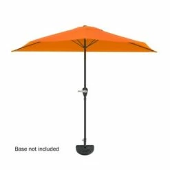 Nature Spring Half-Round Patio Umbrella - 9', Terracotta