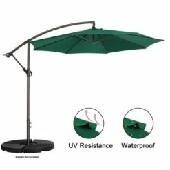 Nature Spring Offset Swivel Patio Umbrella - 10', Green