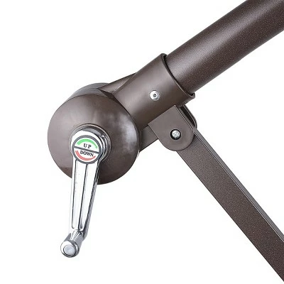 Nature Spring Offset Swivel Patio Umbrella - 10', Green 4 Nature Spring Offset Swivel Patio Umbrella - 10', Green - Image 2