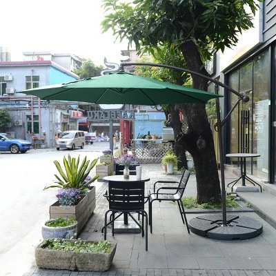 Nature Spring Offset Swivel Patio Umbrella - 10', Green 7 Nature Spring Offset Swivel Patio Umbrella - 10', Green - Image 5