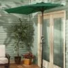 CASTLECREEK 8 Foot Tall Polyester and Steel Half Round Outdoor Deck Patio Sun Shade Umbrella with Easy Open Close Hand Crank, Green -Deals Patio Umbrellas Store unnamed file 762