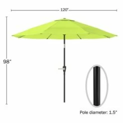 Nature Spring Auto-Tilt Patio Umbrella with 10' Canopy - Lime Green -Deals Patio Umbrellas Store unnamed file 771