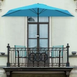 Nature Spring 9' Half-Round Patio Umbrella - Brilliant Blue -Deals Patio Umbrellas Store unnamed file 777