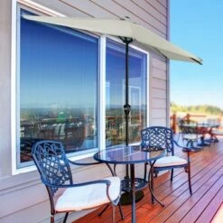 Nature Spring Half-Canopy Umbrella for Patios - 52" x 108" x 92", Tan -Deals Patio Umbrellas Store unnamed file 804