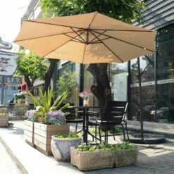 Nature Spring Manual-Crank Offset Swivel Patio Umbrella – Beige -Deals Patio Umbrellas Store unnamed file 809