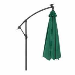 Nuu Garden 10' Outdoor Banana Cantilever Umbrella with Light Green