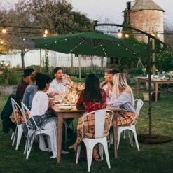 Nuu Garden 10' Outdoor Banana Cantilever Umbrella with Light Green -Deals Patio Umbrellas Store unnamed file 815