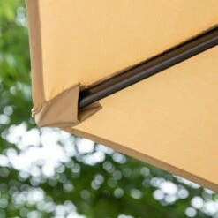 Captiva Designs 10' x 10' Outdoor Patio Cantilever Hanging Umbrella with Market Crank and Cross Base Beige -Deals Patio Umbrellas Store unnamed file 827