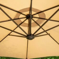 Captiva Designs 10' x 10' Outdoor Patio Cantilever Hanging Umbrella with Market Crank and Cross Base Beige -Deals Patio Umbrellas Store unnamed file 828
