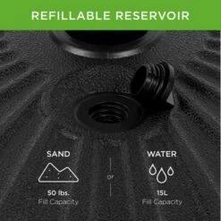 Best Choice Products Fillable Plastic Patio Umbrella Base Stand Pole Holder for Outdoor, Lawn, Garden - Black