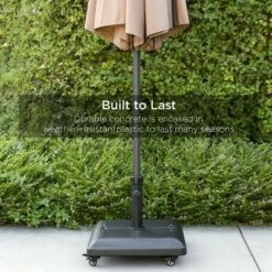 Best Choice Products 81lb. Heavy Duty Square Concrete Rolling Patio Umbrella Base Stand w/ Locking Wheels -Deals Patio Umbrellas Store unnamed file 853