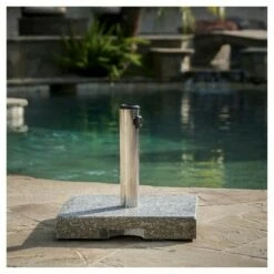 55-pound Square Granite Patio Umbrella Base - Gray - Christopher Knight Home