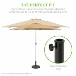 Best Choice Products 18in Round Heavy-Duty Steel Patio Umbrella Base Stand w/ Rust-Resistant Finish - Bronze -Deals Patio Umbrellas Store unnamed file 869