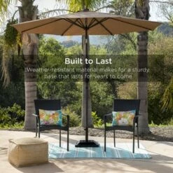 Best Choice Products 26lb Heavy-Duty Steel Square Patio Umbrella Base Stand w/ Decorative Basketweave Pattern - Black -Deals Patio Umbrellas Store unnamed file 875