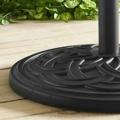 Carden Round Weave Umbrella Stand - Saracina Home Black -Deals Patio Umbrellas Store unnamed file 879