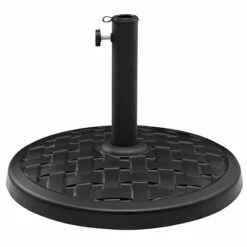 Rashida Round Lattice Weave Umbrella Stand - Saracina Home Antique Bronze -Deals Patio Umbrellas Store unnamed file 885