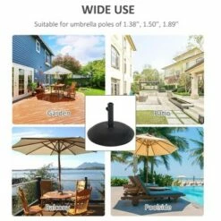 Outsunny 20" 55lbs Outdoor Patio Round Minimalist Cement Umbrella Stand Base -Deals Patio Umbrellas Store unnamed file 891